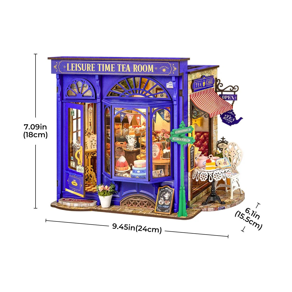 DIY Miniature House Kit (RoomBox), Leisure Time Tea Room (DG171e)