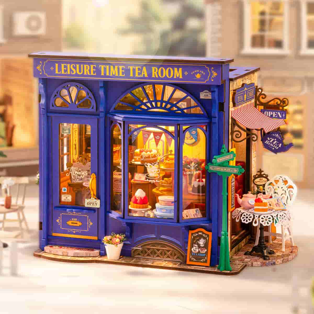 DIY Miniature House Kit (RoomBox), Leisure Time Tea Room (DG171e)