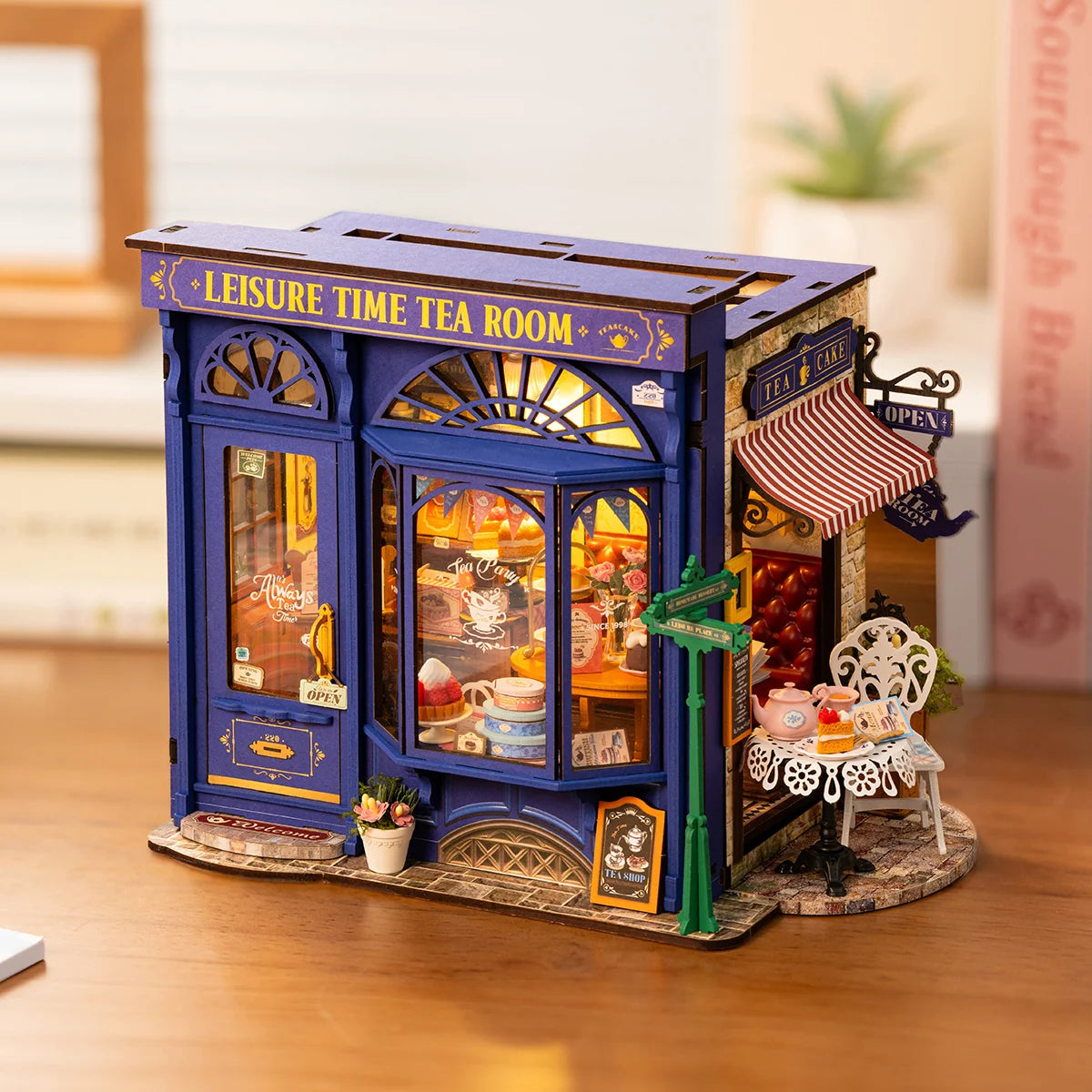 DIY Miniature House Kit (RoomBox), Leisure Time Tea Room (DG171e)