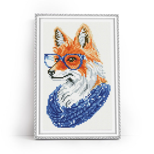 Diamond painting - LC011e - Fox with glasses Image 1