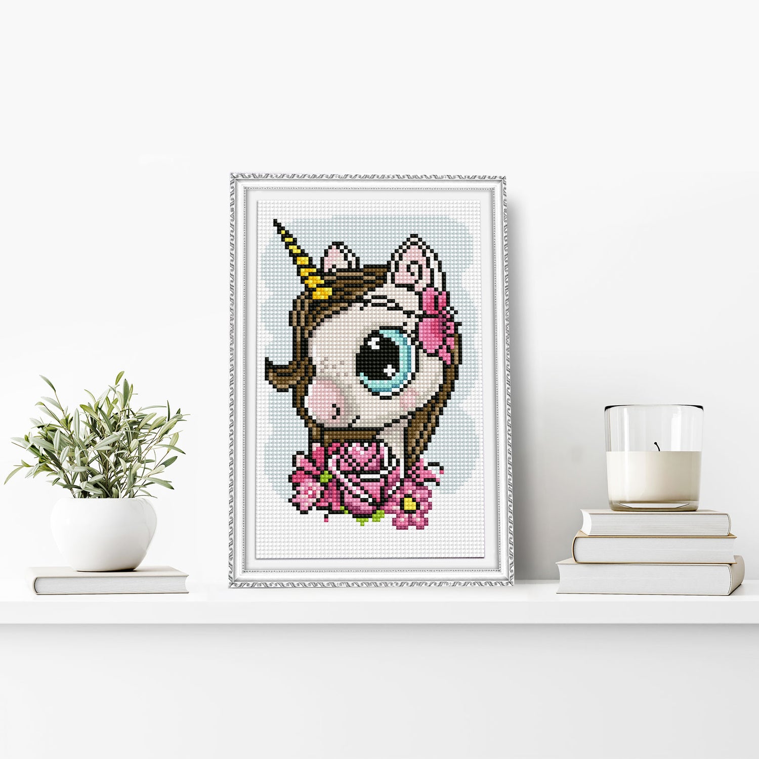 Diamond painting - LC037e - Cute Baby Unicorn Image 2