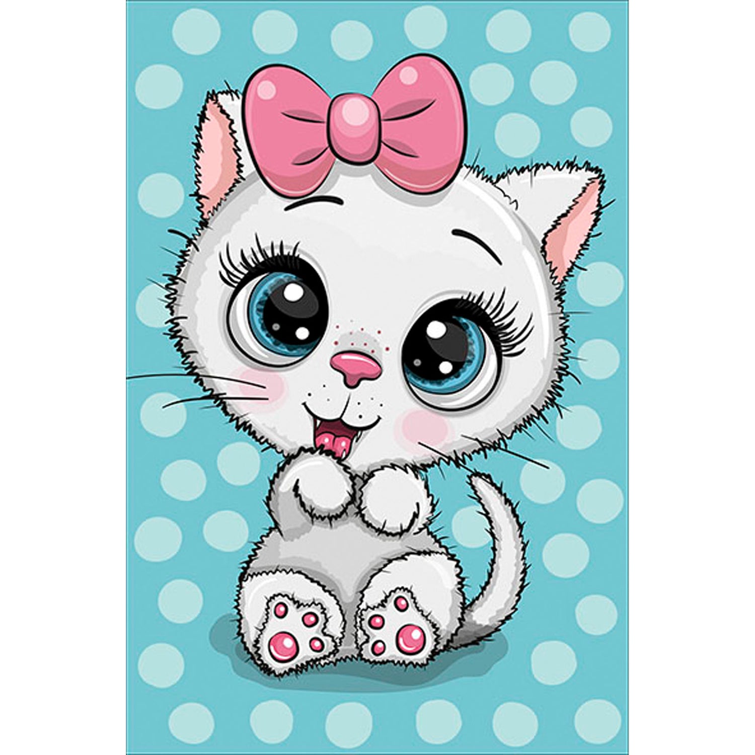 Diamond painting - LC040e - Cute Kitten Image 3