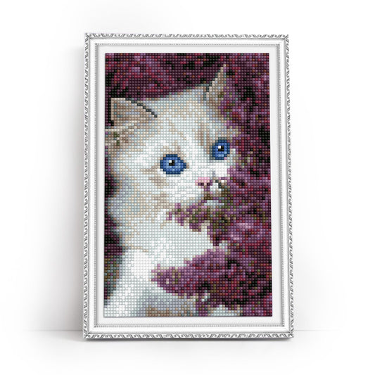 Diamond painting - LC056e - Hiding in Lilacs Image 1
