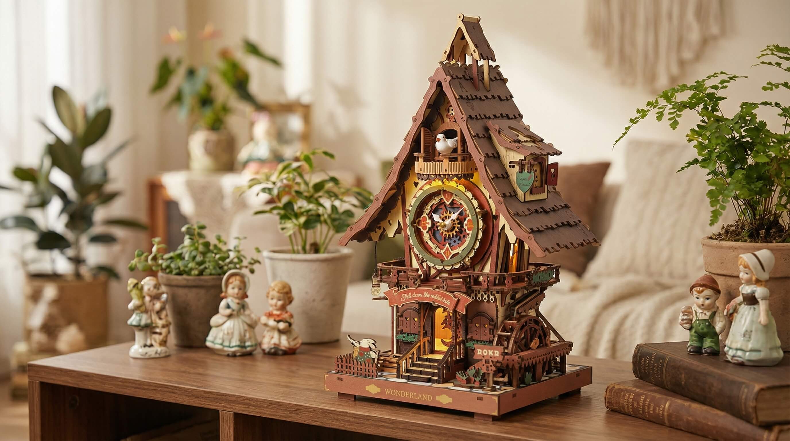 3D Wooden Mechanical Puzzle Kit, Cuckoo Clock (LC901C) | Varvikas.Shop