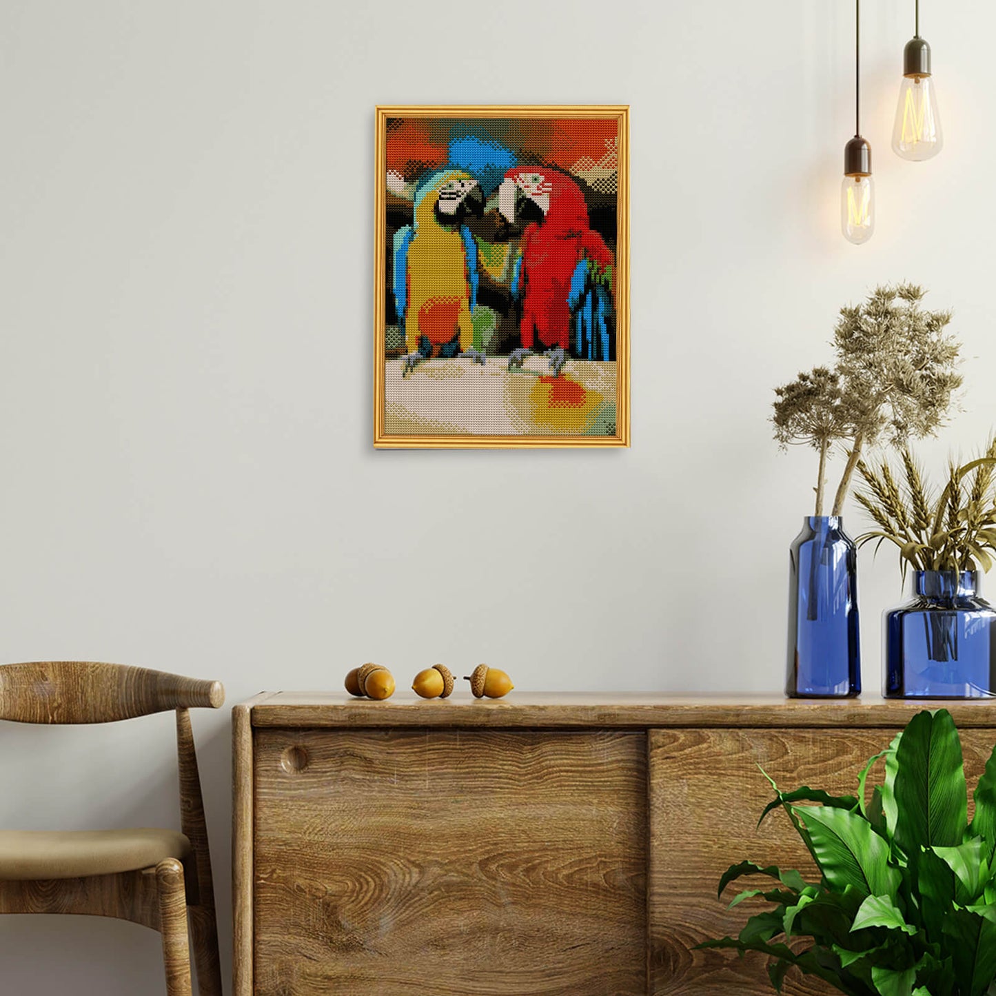 Diamond painting - LE106e - Ara Parrots Image 3