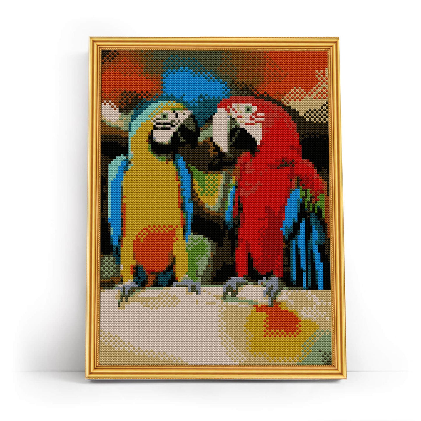 Diamond painting - LE106e - Ara Parrots Image 1