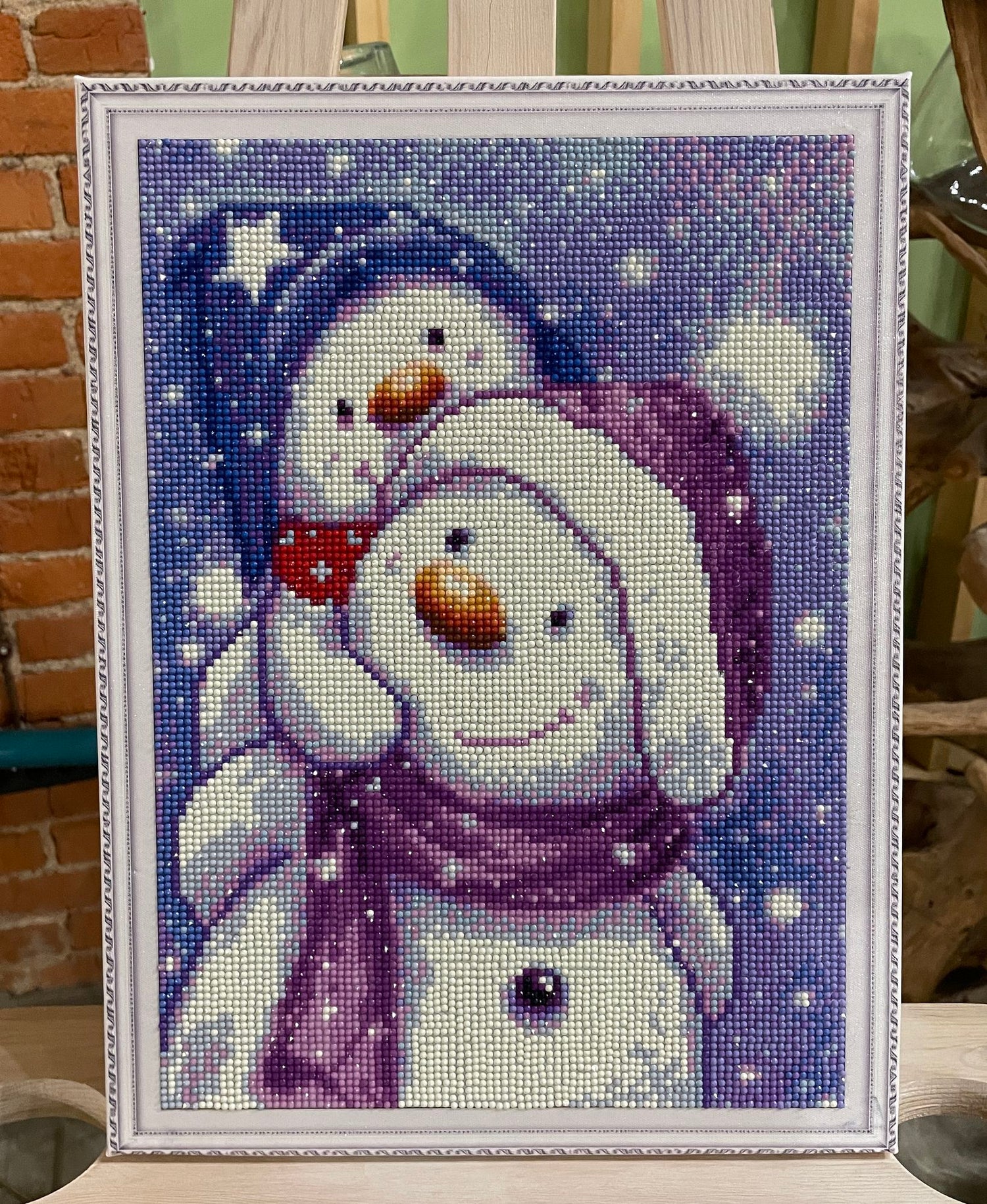 Diamond painting - LE124e - Happy Snowman Family Image 3