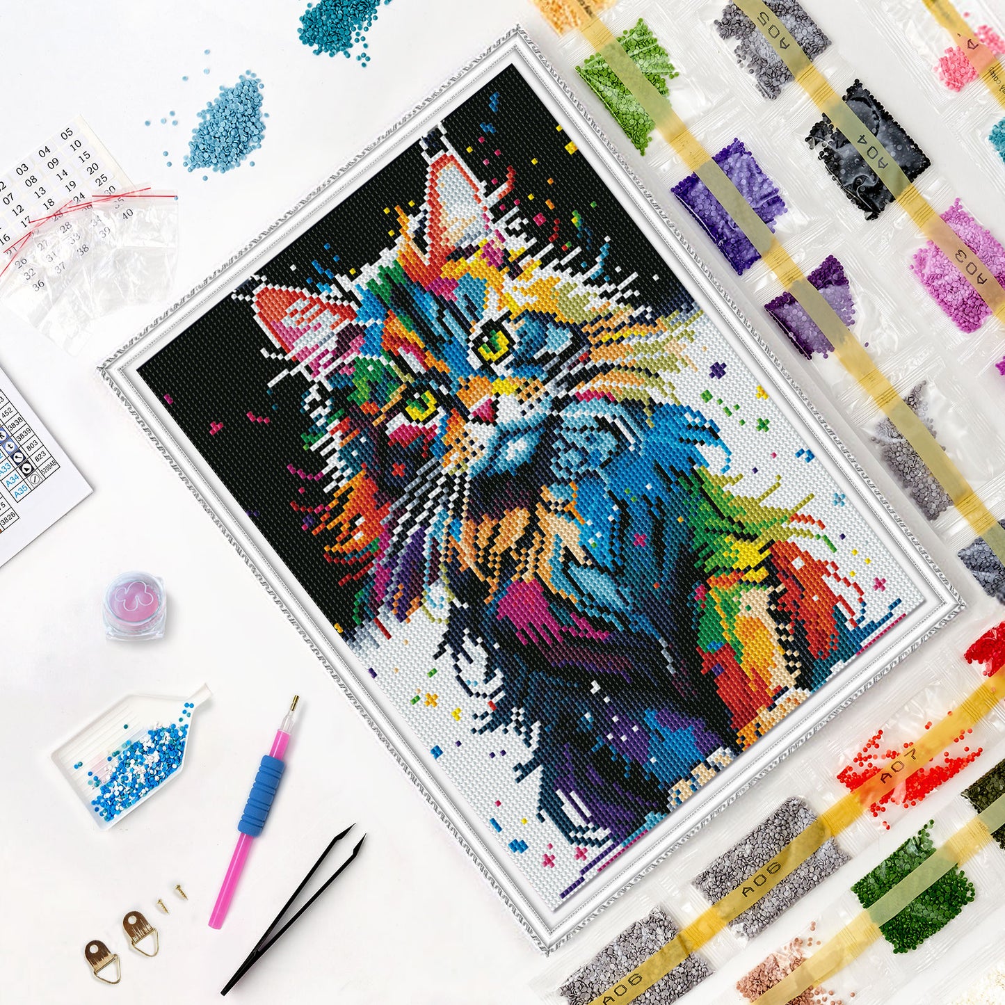 Diamond painting - LE156e - Bright Maine Coon