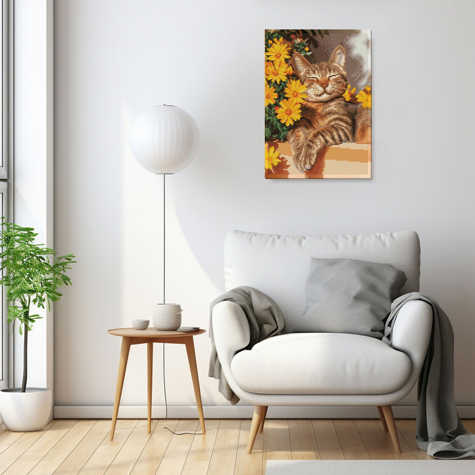 5D Diamond Painting 30×40 cm, Cat’s Noon (LE179e)