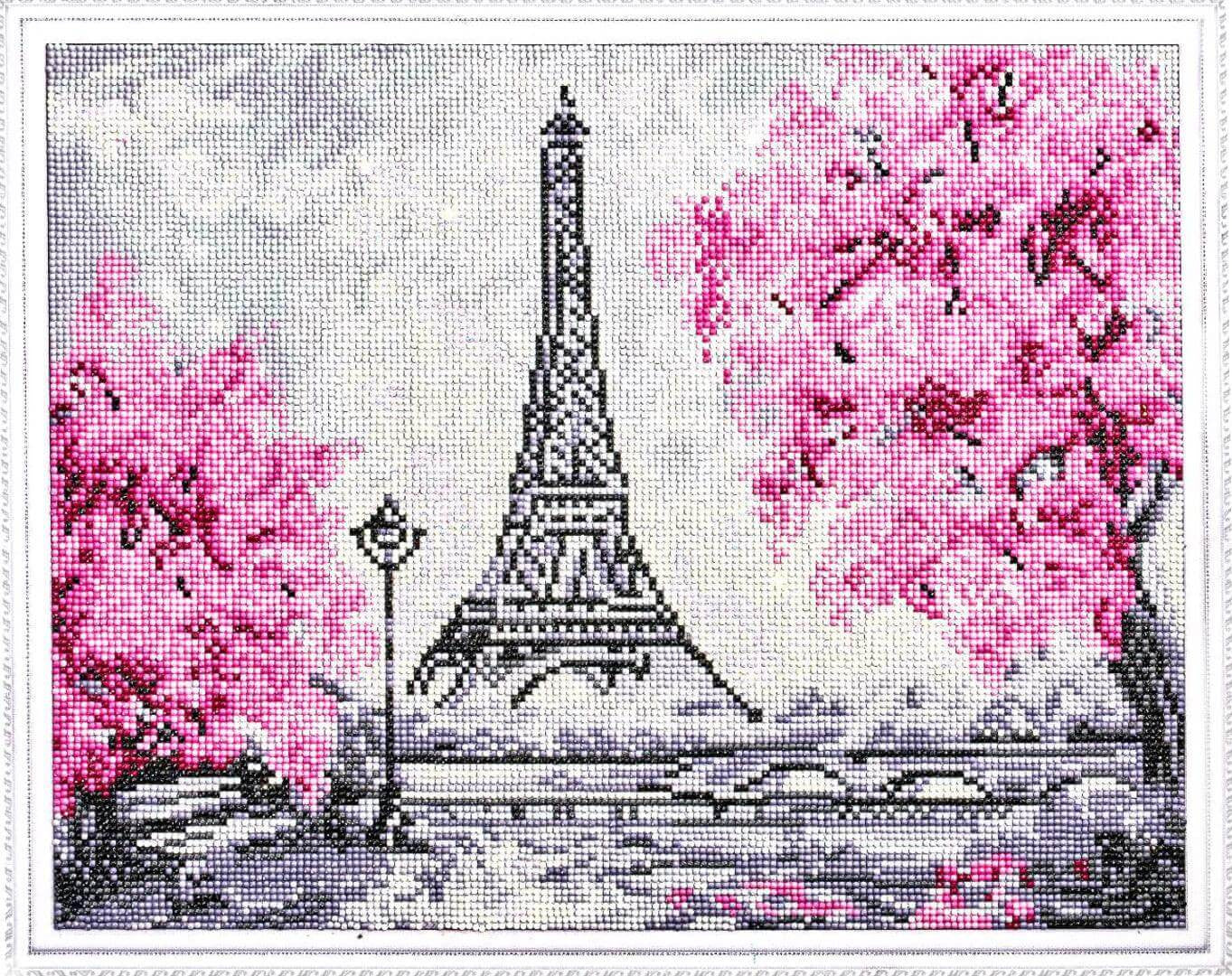 Diamond painting - LG255e - Eiffel Tower in Bloom Image 3