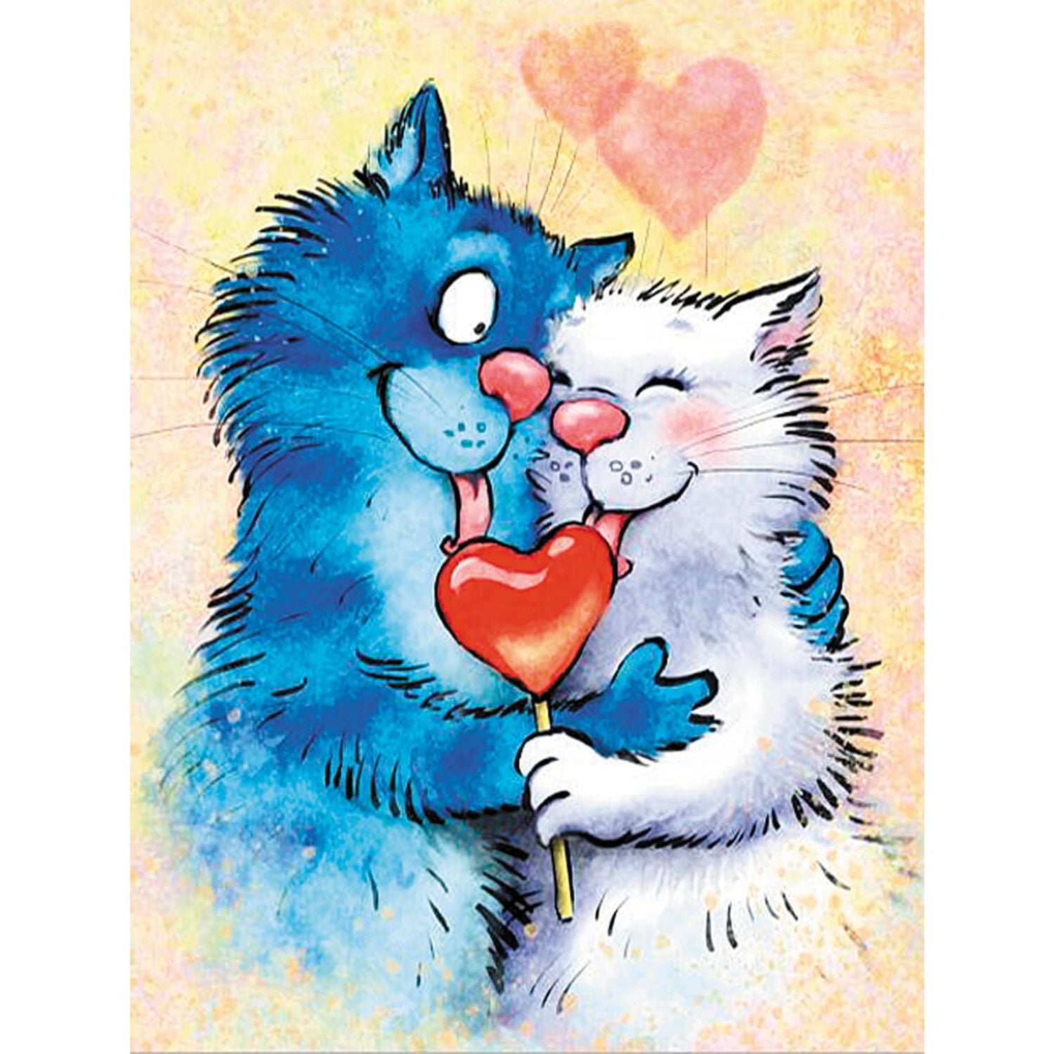 Diamond painting - LG271e - Cats - Sharing happiness Image 1