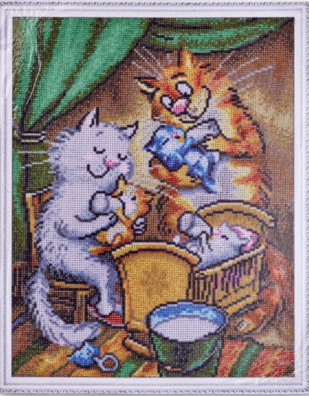 Diamond painting - LG277e - Cats - Happy Family Image 6