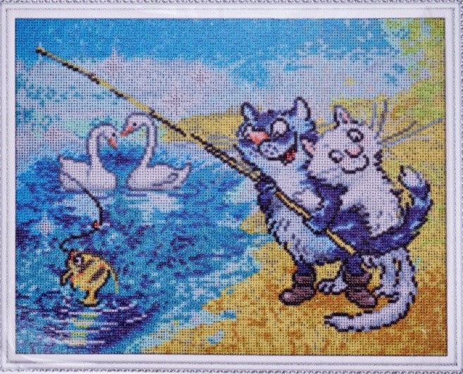 Diamond painting - LG278e - Cats - Fishing Time Image 6