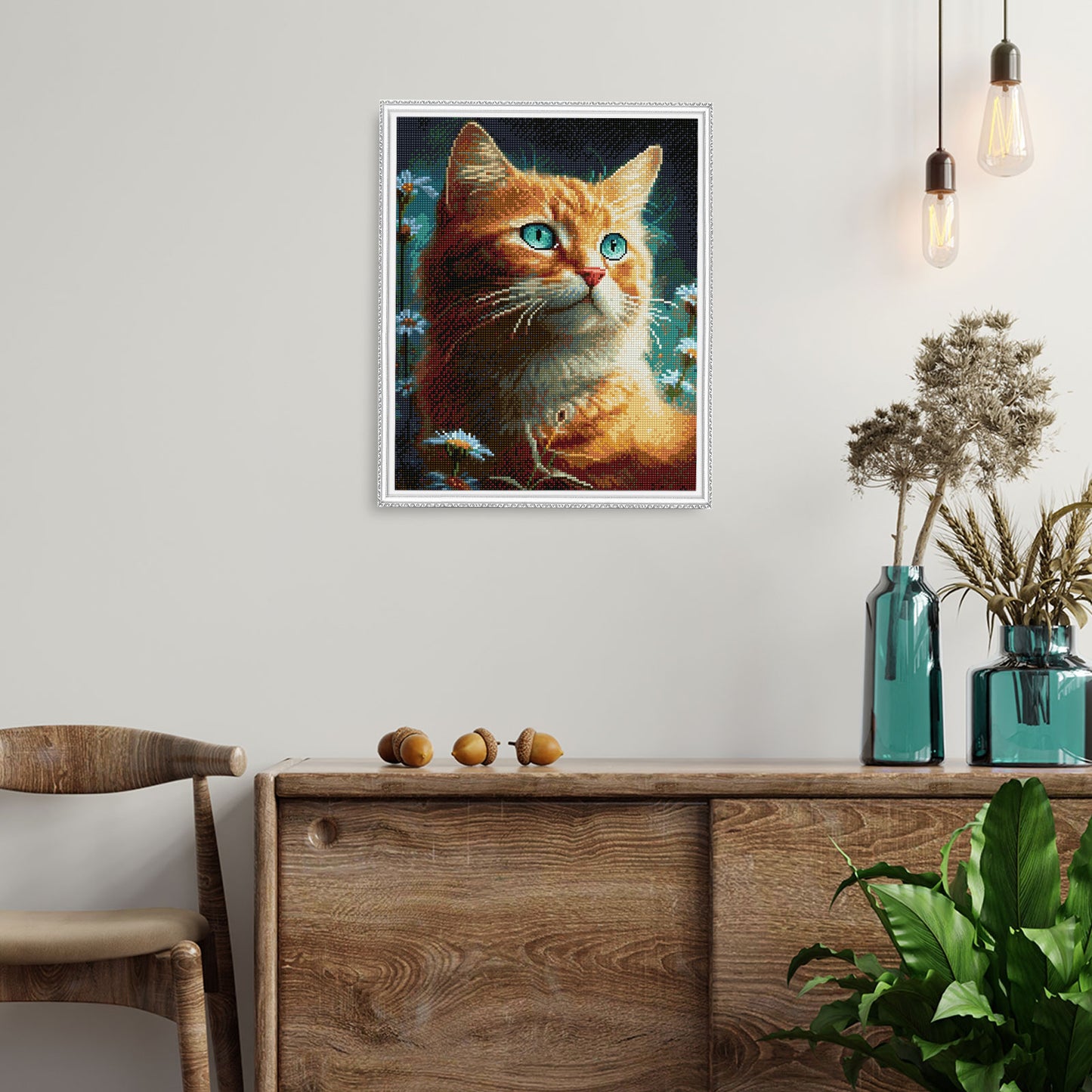 Diamond painting - LG337e - Ginger cat Image 2