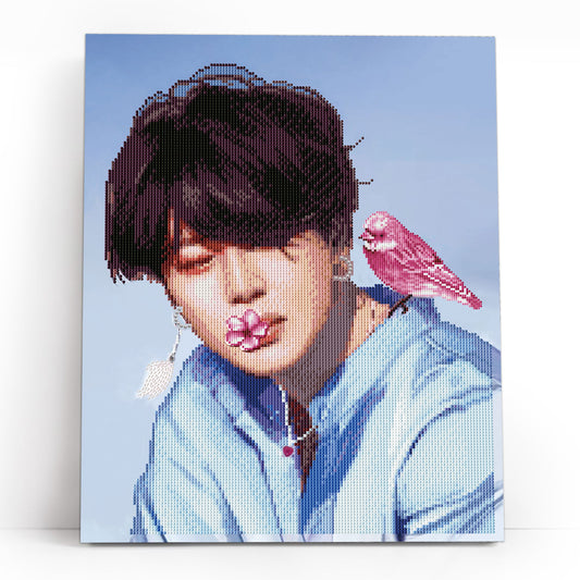 Diamond painting - LG340e - Jimin with a bird