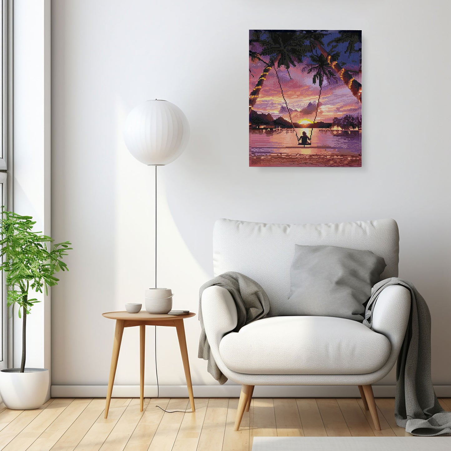 Diamond painting - LG343e - Swing in sunset