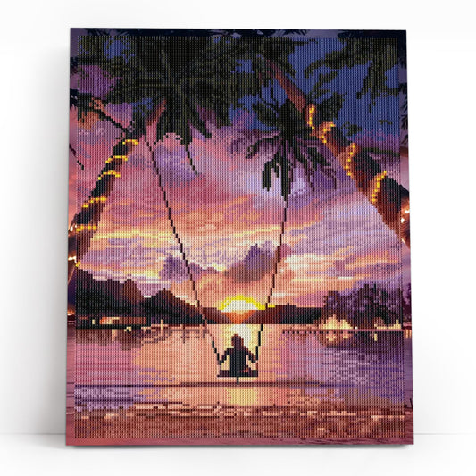 Diamond painting - LG343e - Swing in sunset