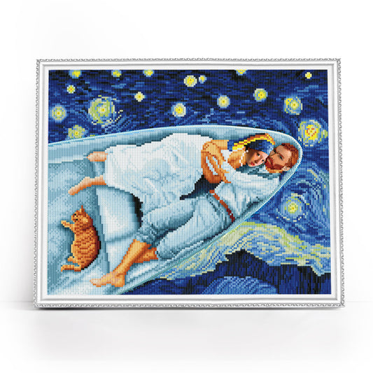 Diamond painting - LG344e - Under the starry sky