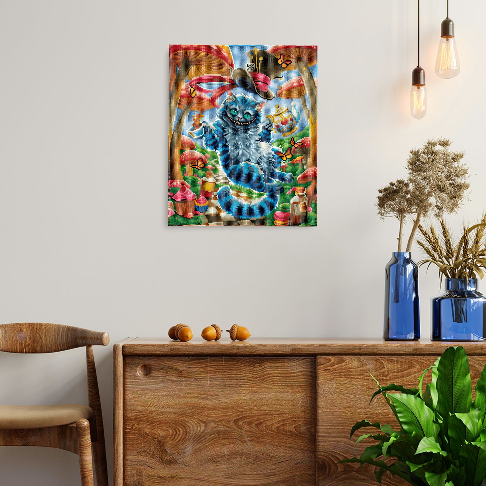5D Diamond Painting 40×50 cm, Cheshire Cat (LG411e)