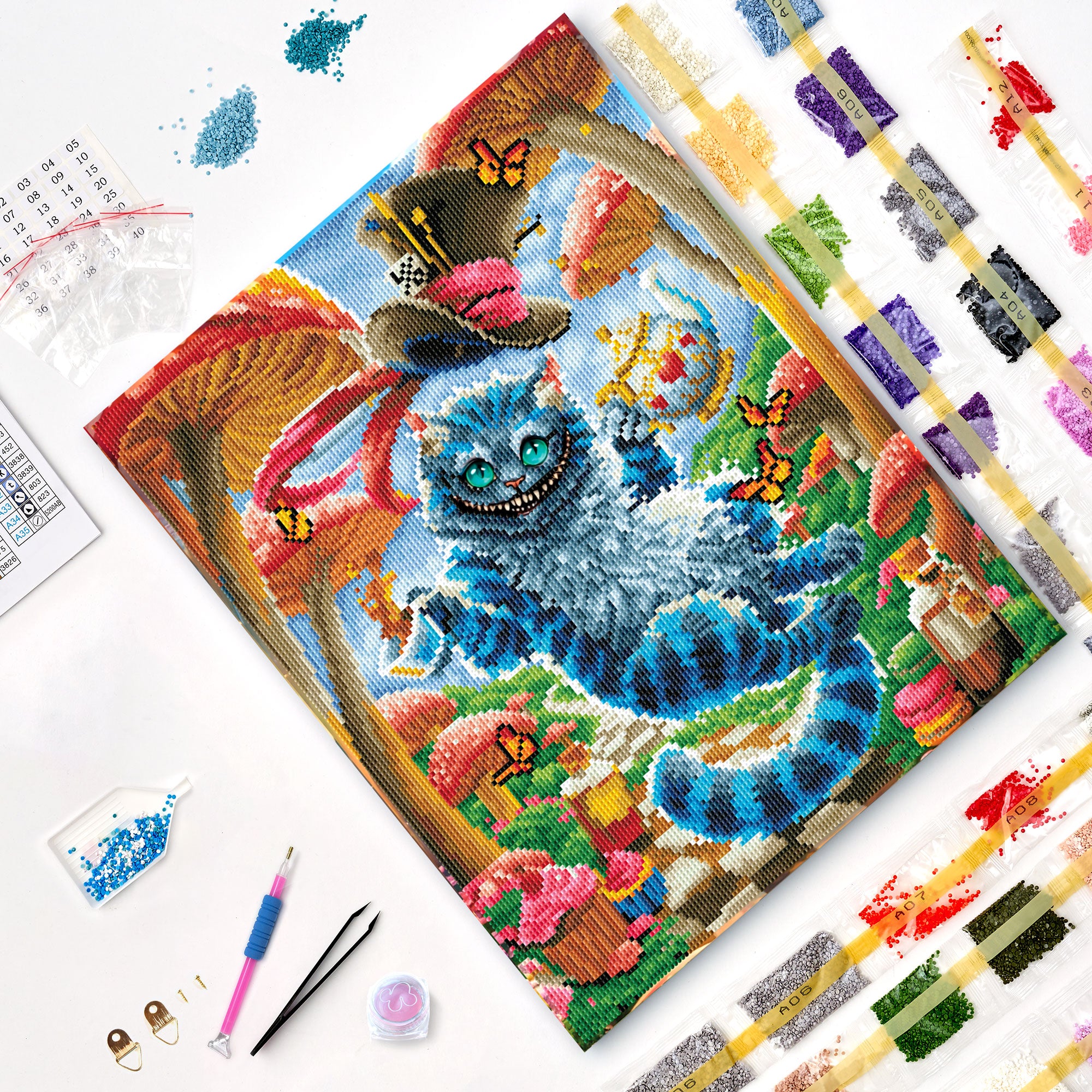 5D Diamond Painting 40×50 cm, Cheshire Cat (LG411e)