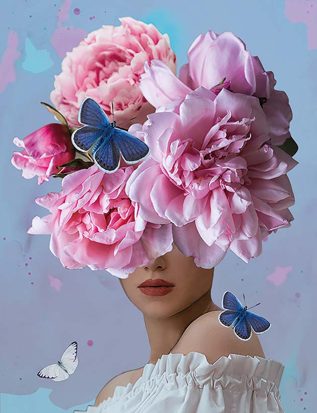 Diamond painting - LMC032e - Flower Dream in Pink Image 1
