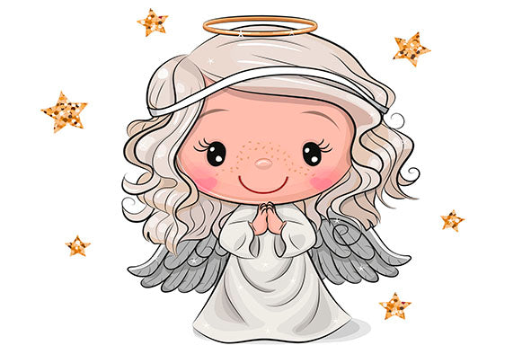 Painting by numbers - MC1113e - Little white angel Image 1