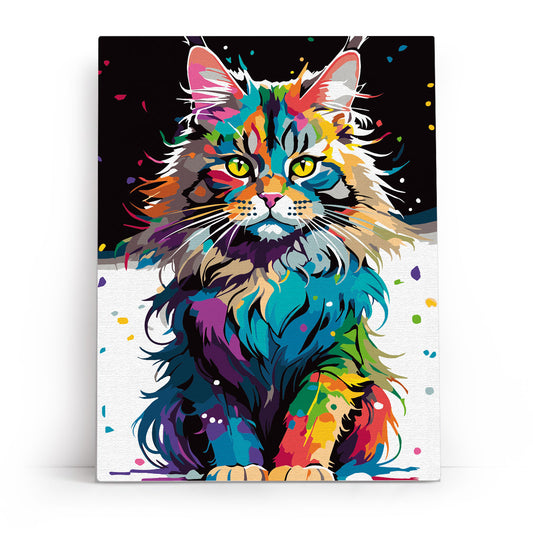 Painting by numbers - ME1169e - Bright Maine Coon