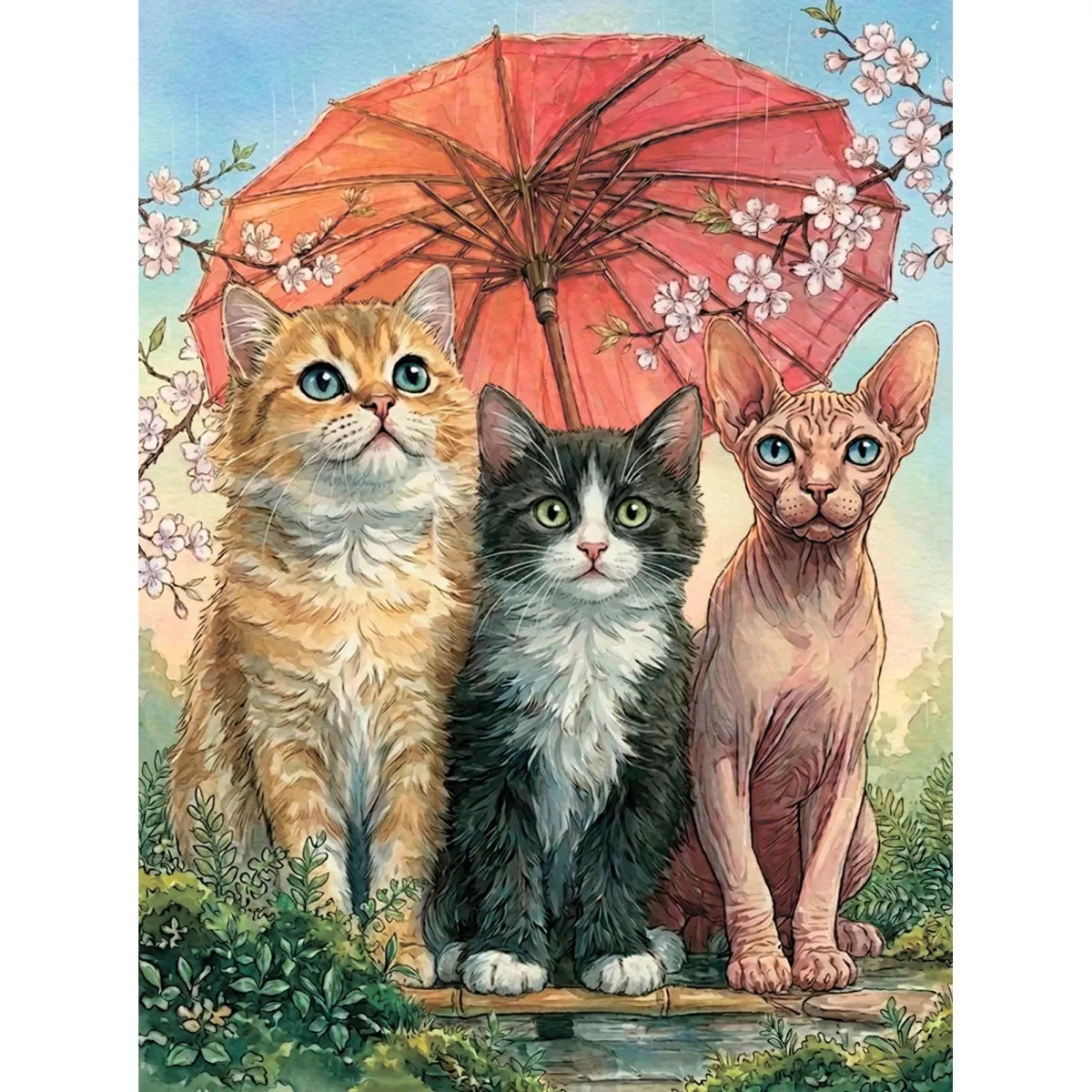 Paint by Numbers 30×40 cm, Cat Idyll (ME1196e)
