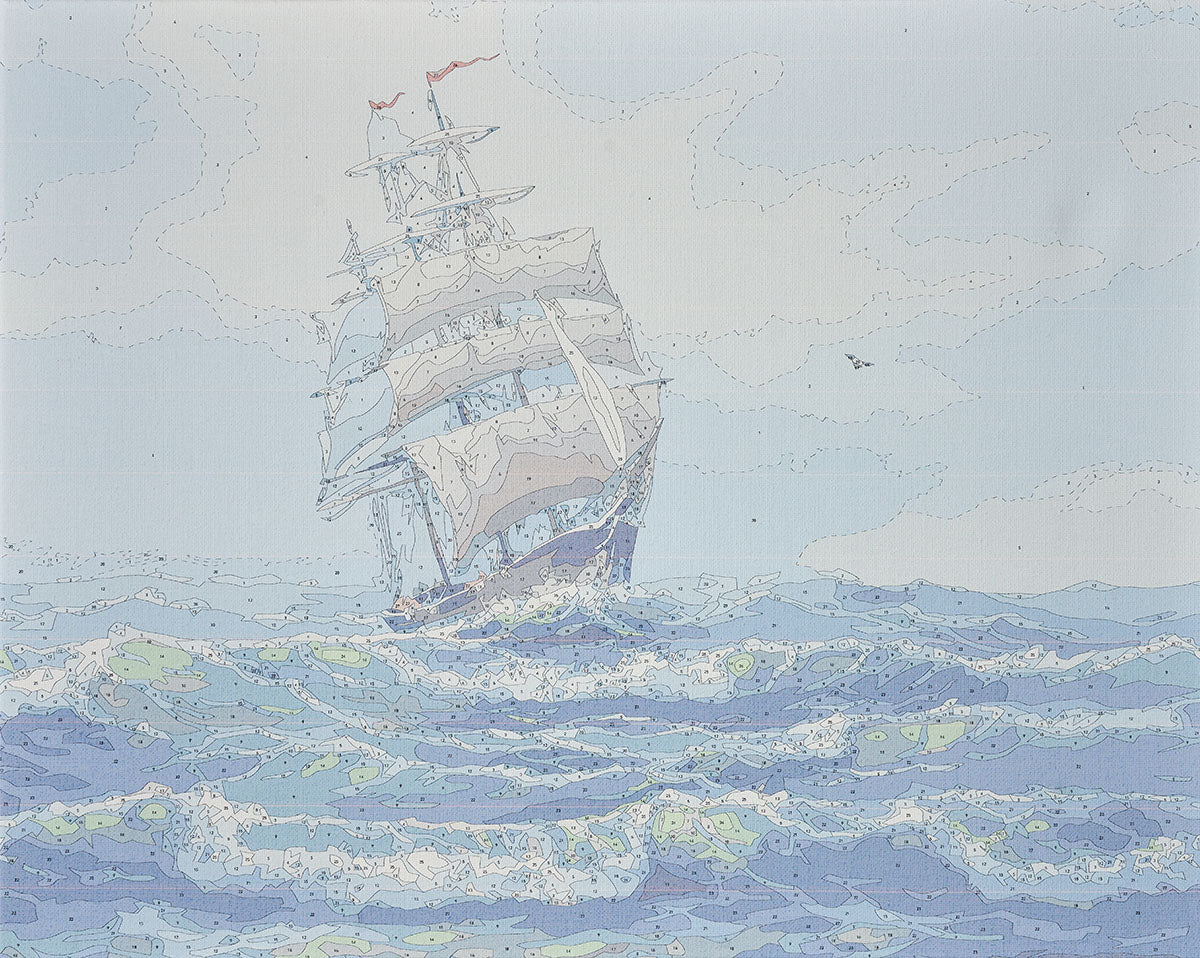 Painting by numbers - MG2410e - Ship with white sails Image 6