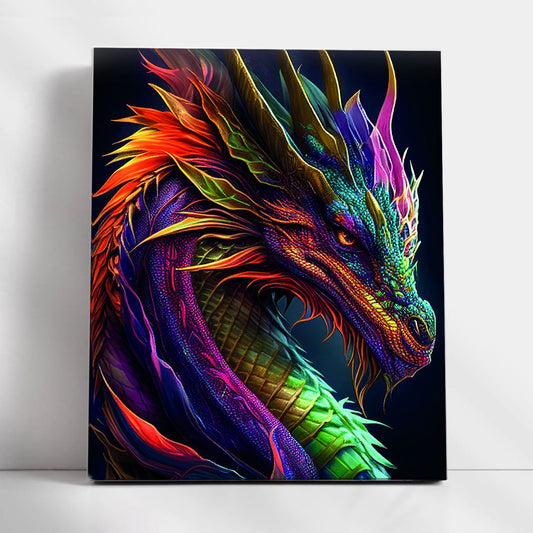 Painting by numbers - MG2470e - Dragon figure Image 1