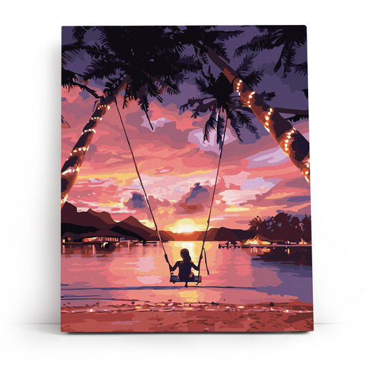 Painting by numbers - MG2483e - Swing in sunset