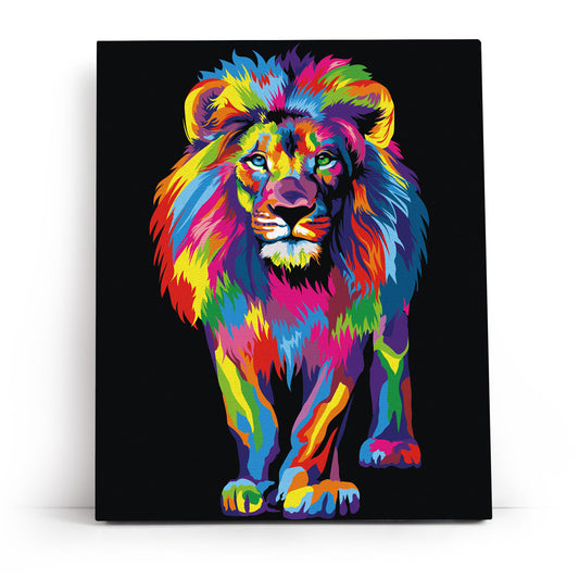 Painting by numbers - MG2485e - Lion pop art