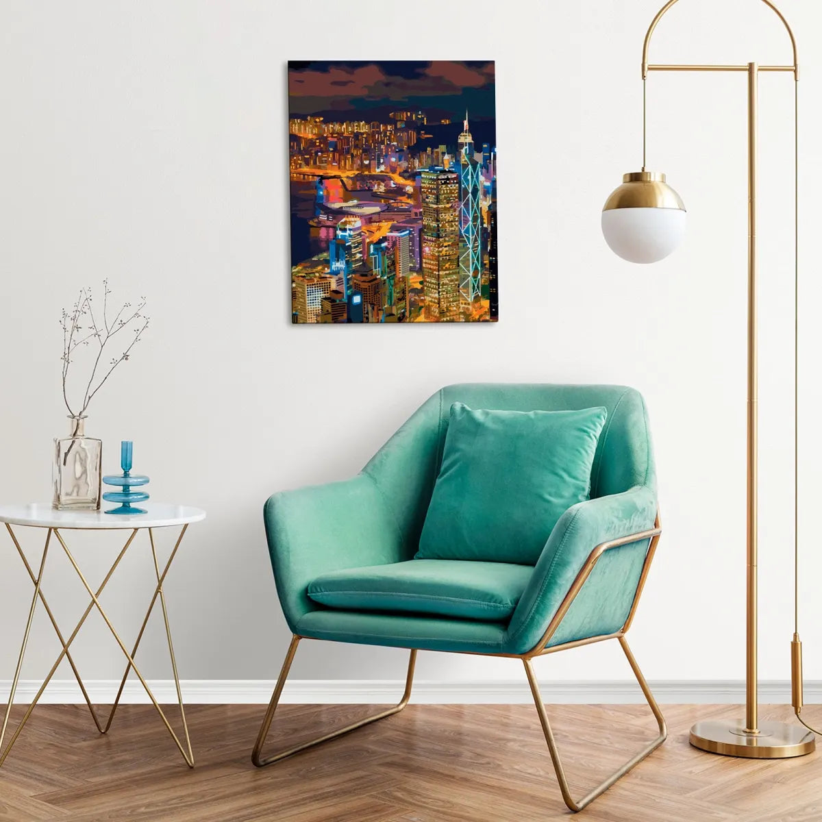 Paint by Numbers 40×50 cm, Night Hong Kong (MG2552e)