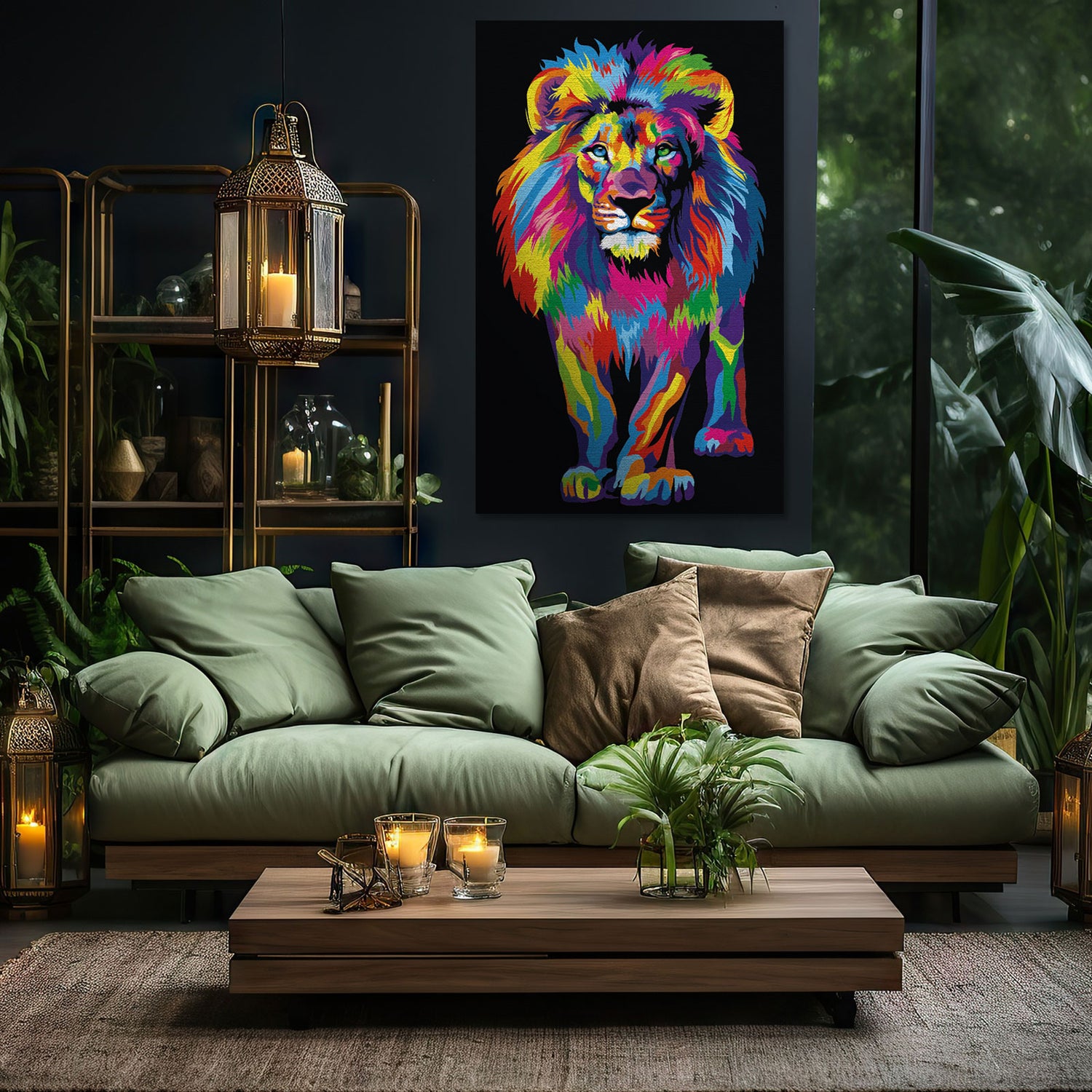 Painting by numbers - MMZ06e - Colorful lion Image 2