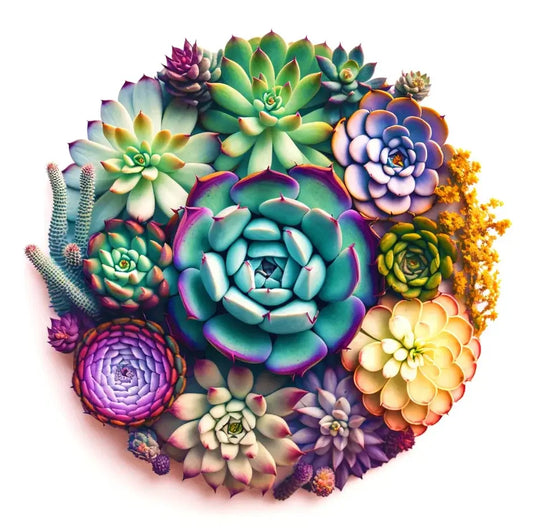 Wooden puzzles - PW023e - Home Succulents Image 1