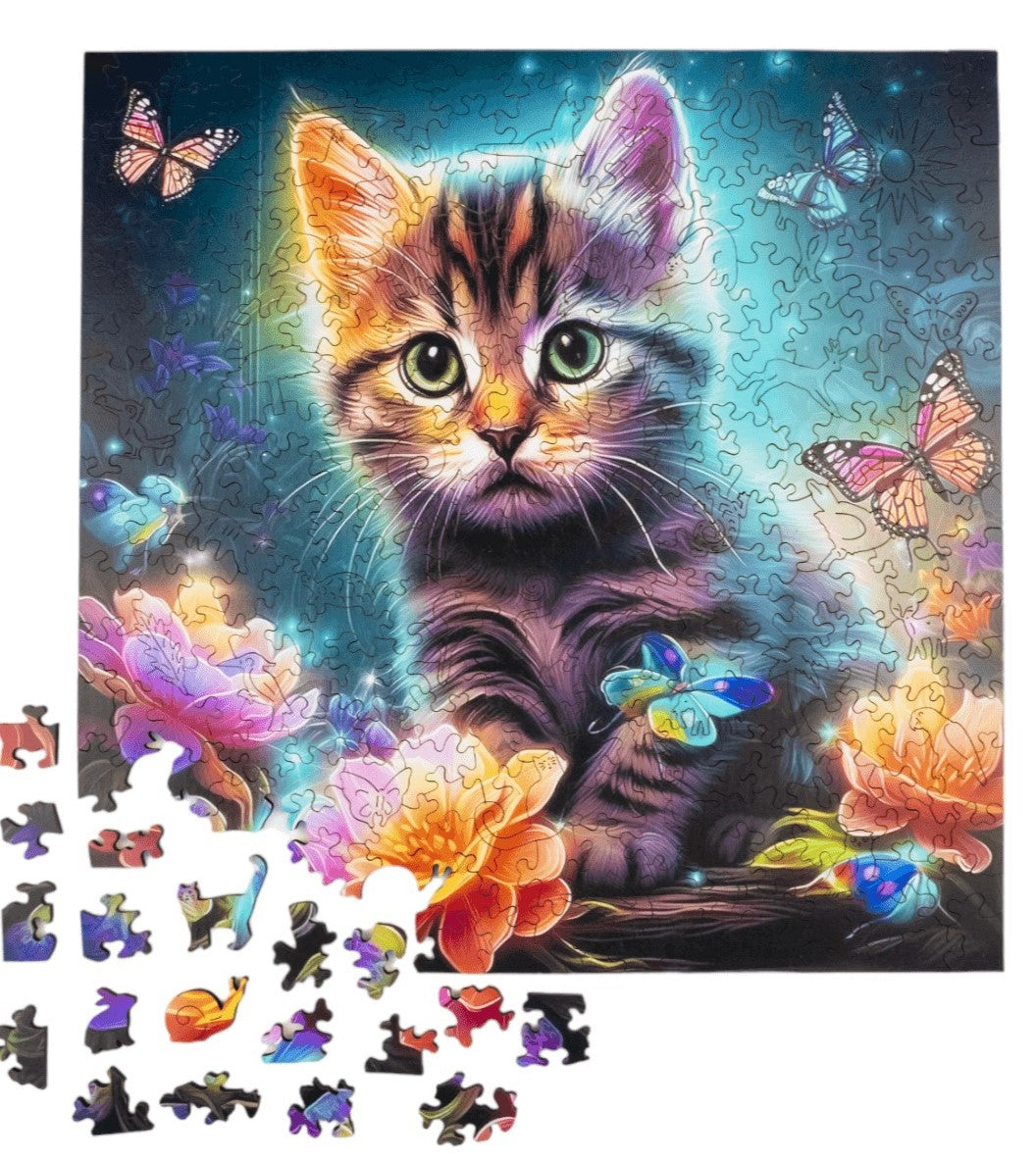 Wooden puzzles - PW030e - Pretty cat Image 3