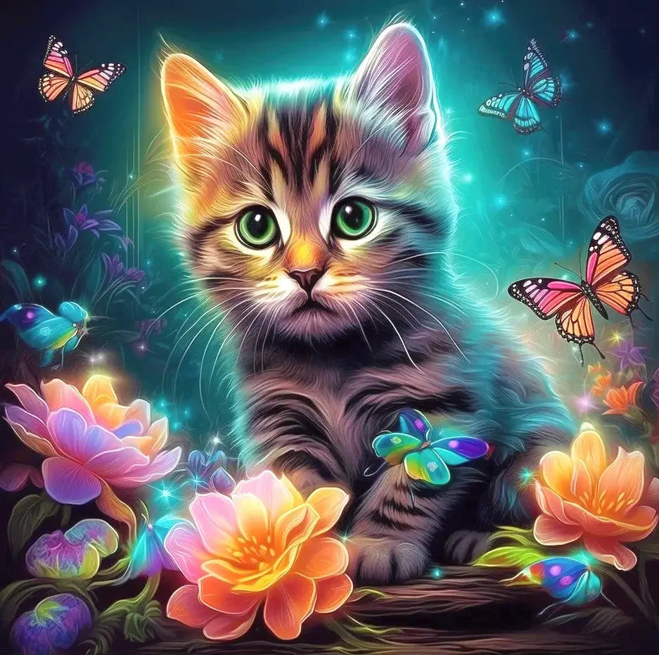 Wooden puzzles - PW030e - Pretty cat Image 1