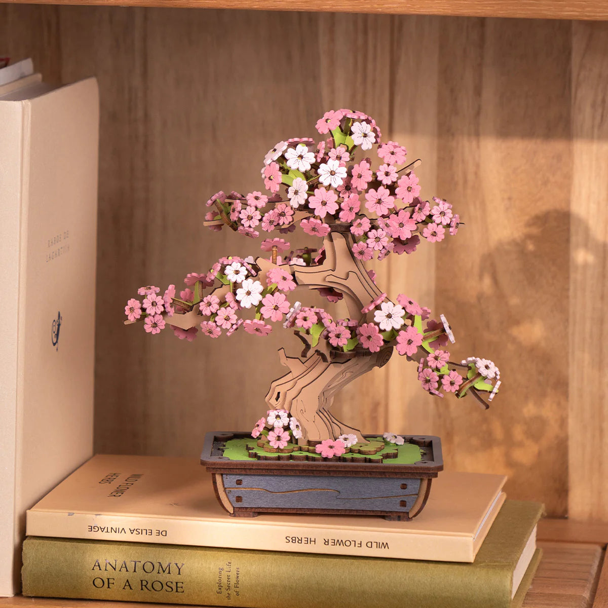 3D Wooden Mechanical Puzzle Kit, Sakura Bonsai (TG415e)