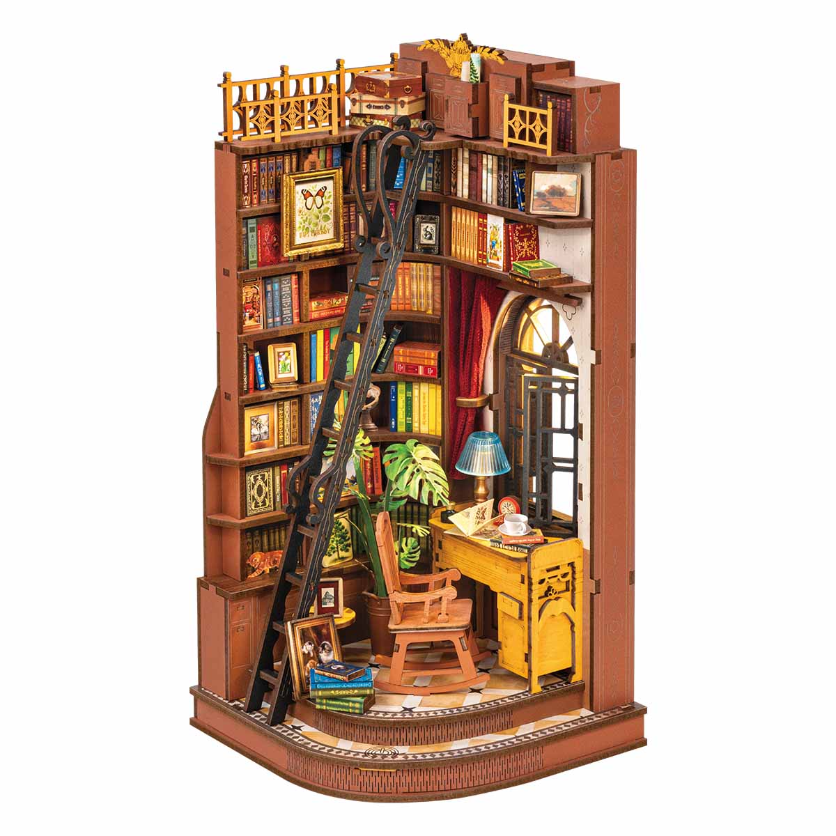 DIY Miniature House Kit (RoomBox), Silent Corner Study (TGE02e)