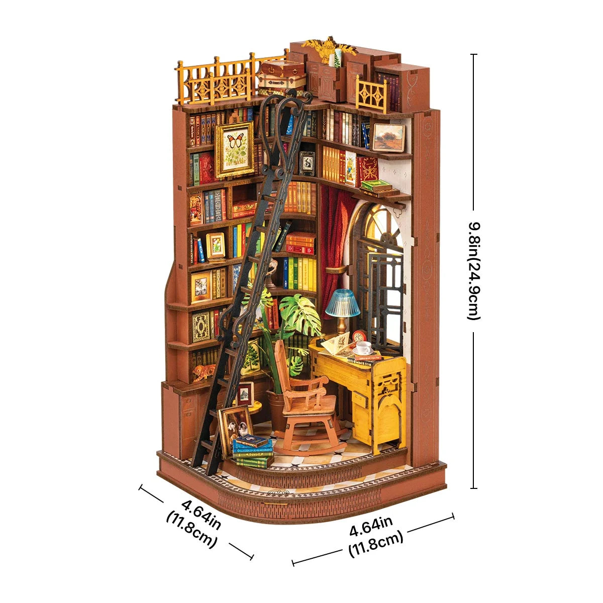DIY Miniature House Kit (RoomBox), Silent Corner Study (TGE02e)