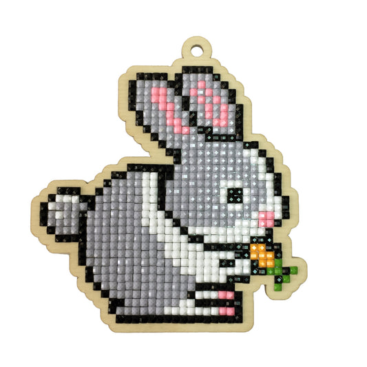 Diamond painting - U0108e - Bunny with carrot Image 1