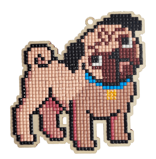 Diamond painting - U13e - Pendant "Pug Tom" Image 1