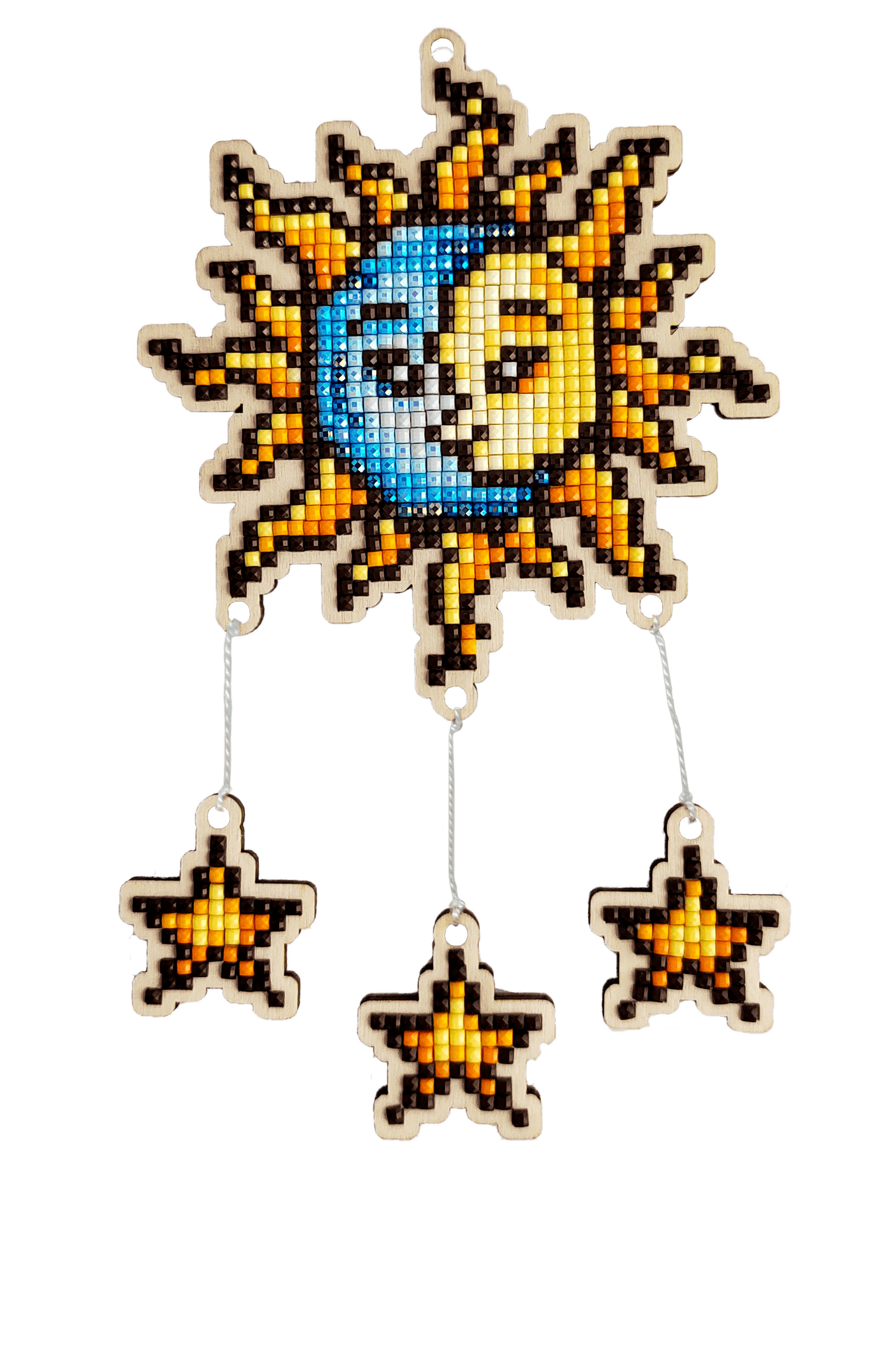 Diamond painting - U24e - Pendant "Dream catcher "Sun and Moon" Image 1