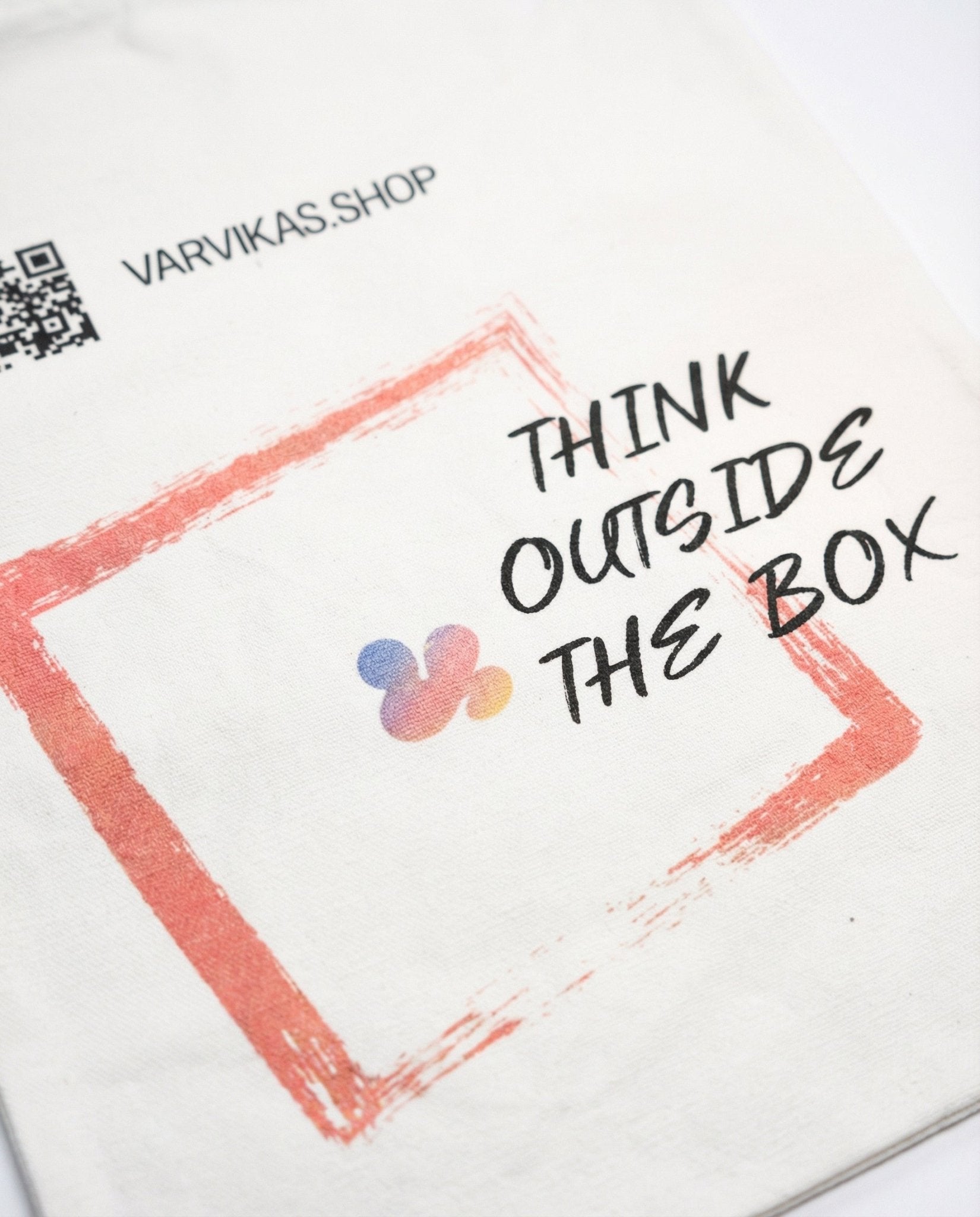 Canvas Tote Bag “Think outside the box” – Accessories | Varvikas.Shop