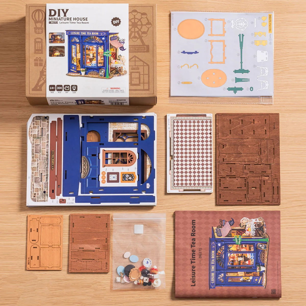 DIY Miniature House Kit (RoomBox), Leisure Time Tea Room (DG171e)