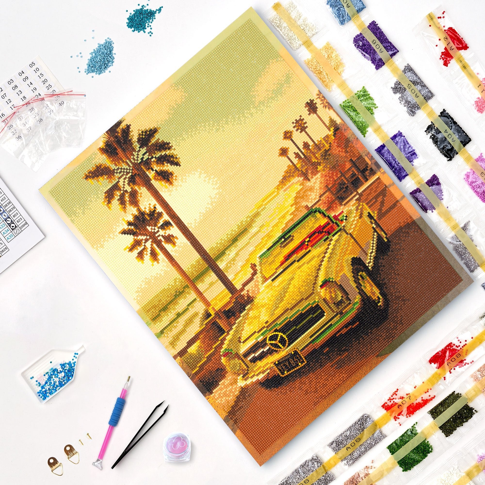 Diamond Painting - LG388e - Vintage Summer – Diamond painting | Varvikas.Shop