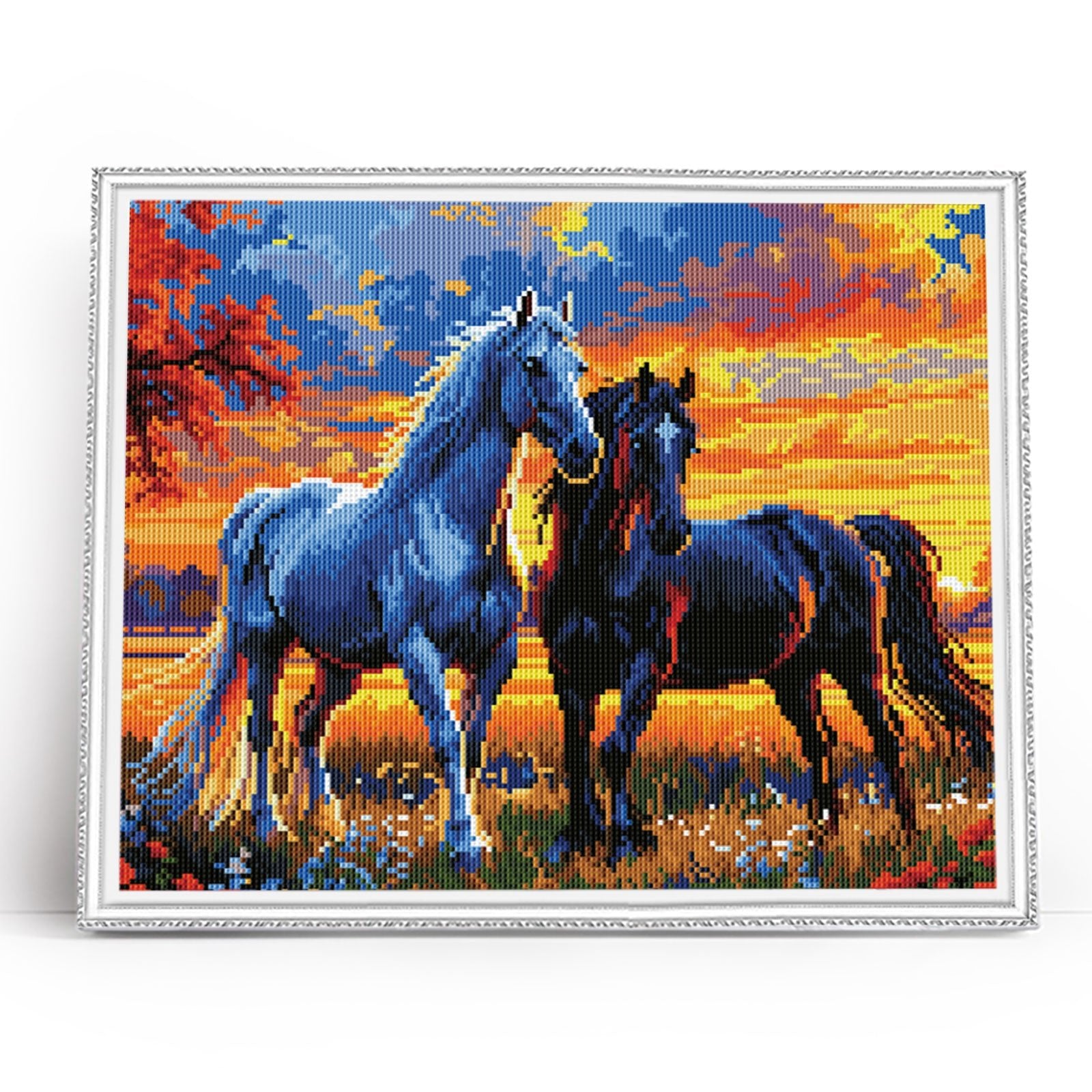 Diamond Painting - LG393e - Sunset Stallions – Diamond painting | Varvikas.Shop