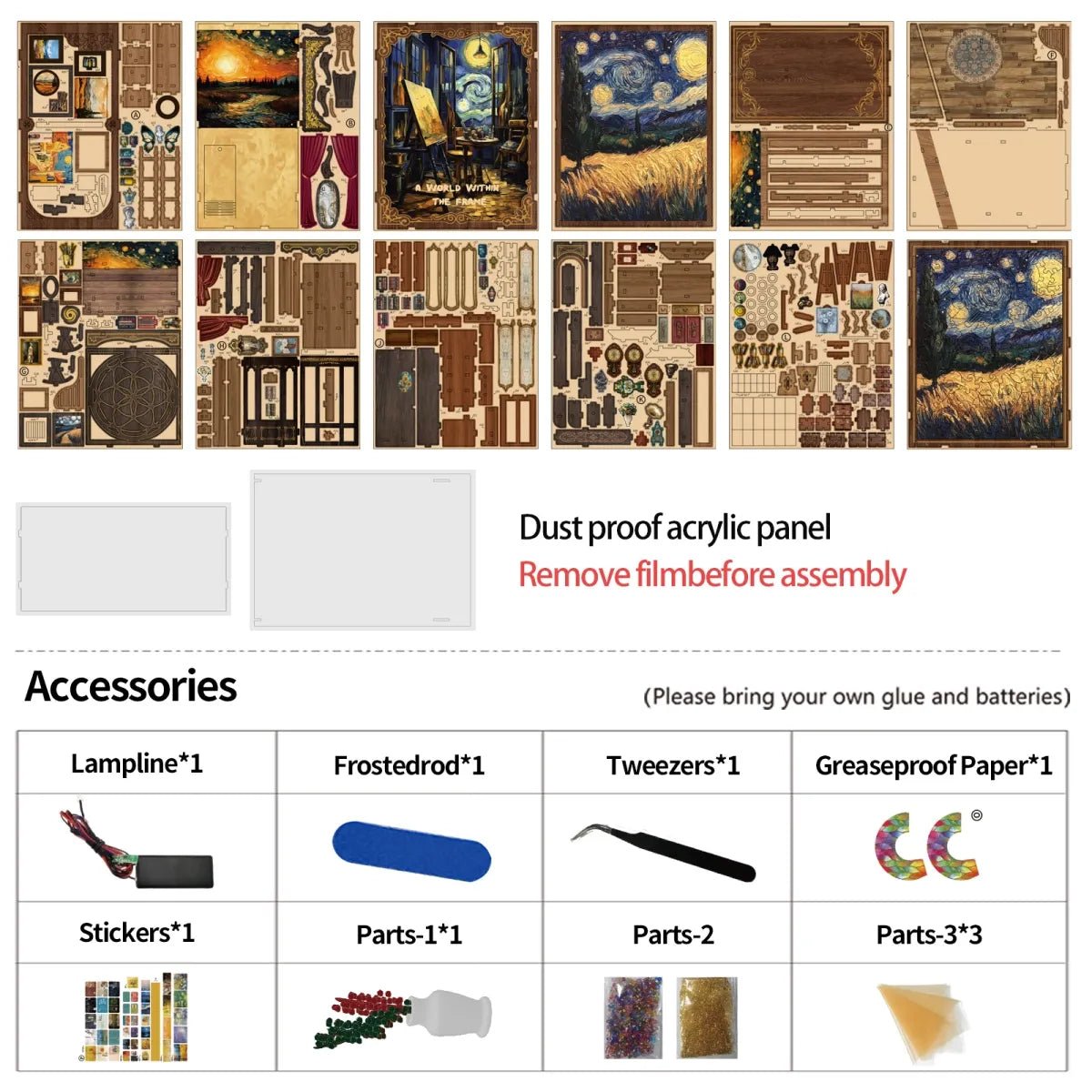 DIY Book Nook Kit (RoomBox), A World Within the Frame (BV02015) – Roombox | Varvikas