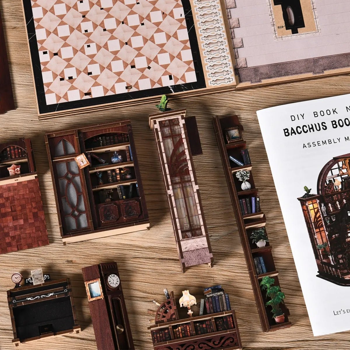 DIY Book Nook Kit (RoomBox), Bacchus Bookstore (AW02005) – Roombox | Varvikas