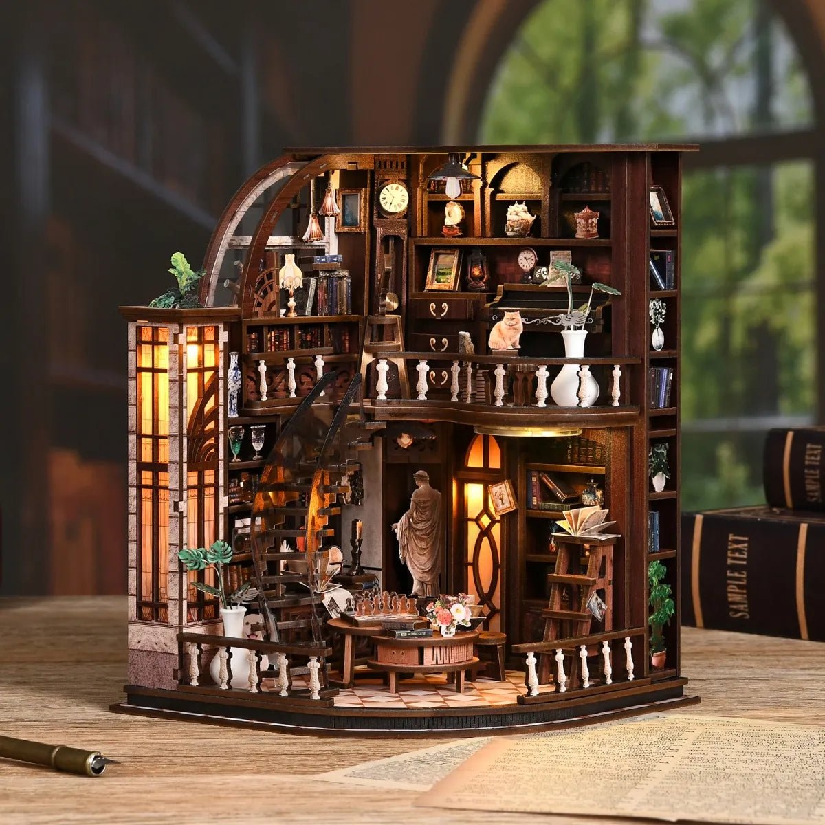 DIY Book Nook Kit (RoomBox), Bacchus Bookstore (AW02005) – Roombox | Varvikas